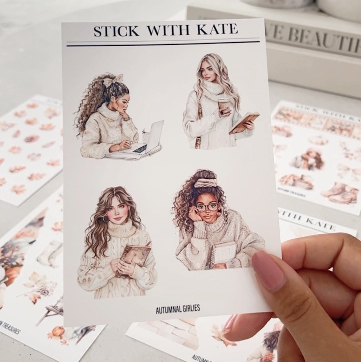 Autumn Girlies Sticker Sheet | Cozy Fall Stickers