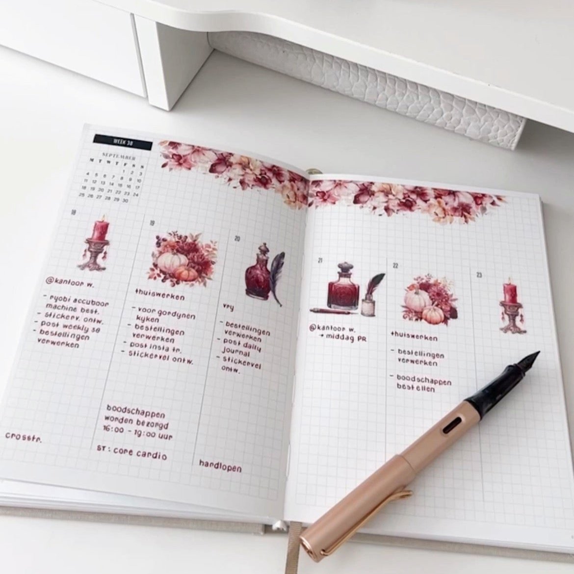 Burgundy Journaling Kit | Set of 6 Sticker Sheets