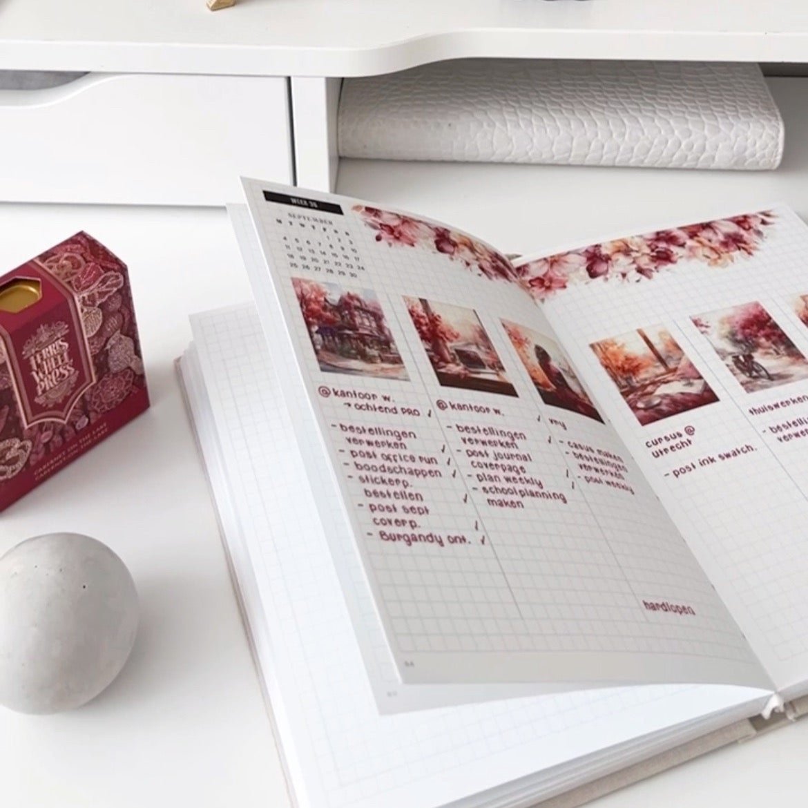 Burgundy Journaling Kit | Set of 6 Sticker Sheets