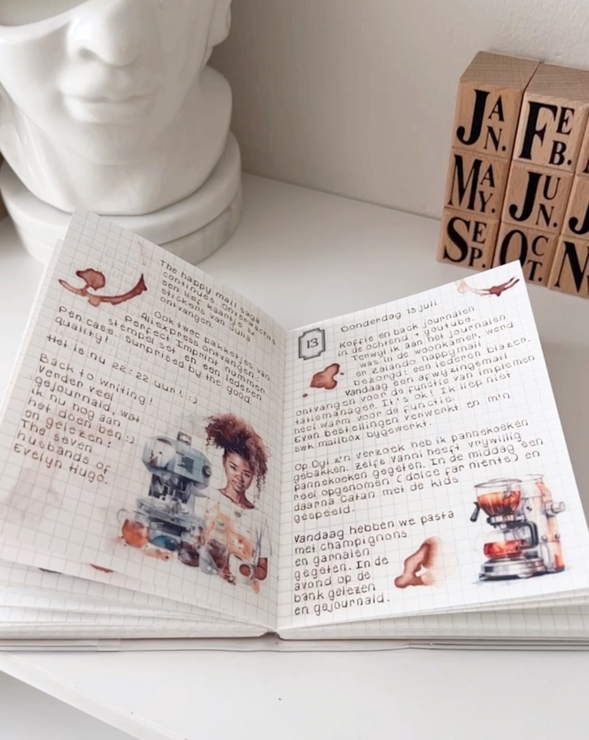 Coffee Stains Sticker Set | 2 Sheets | Deco Stickers