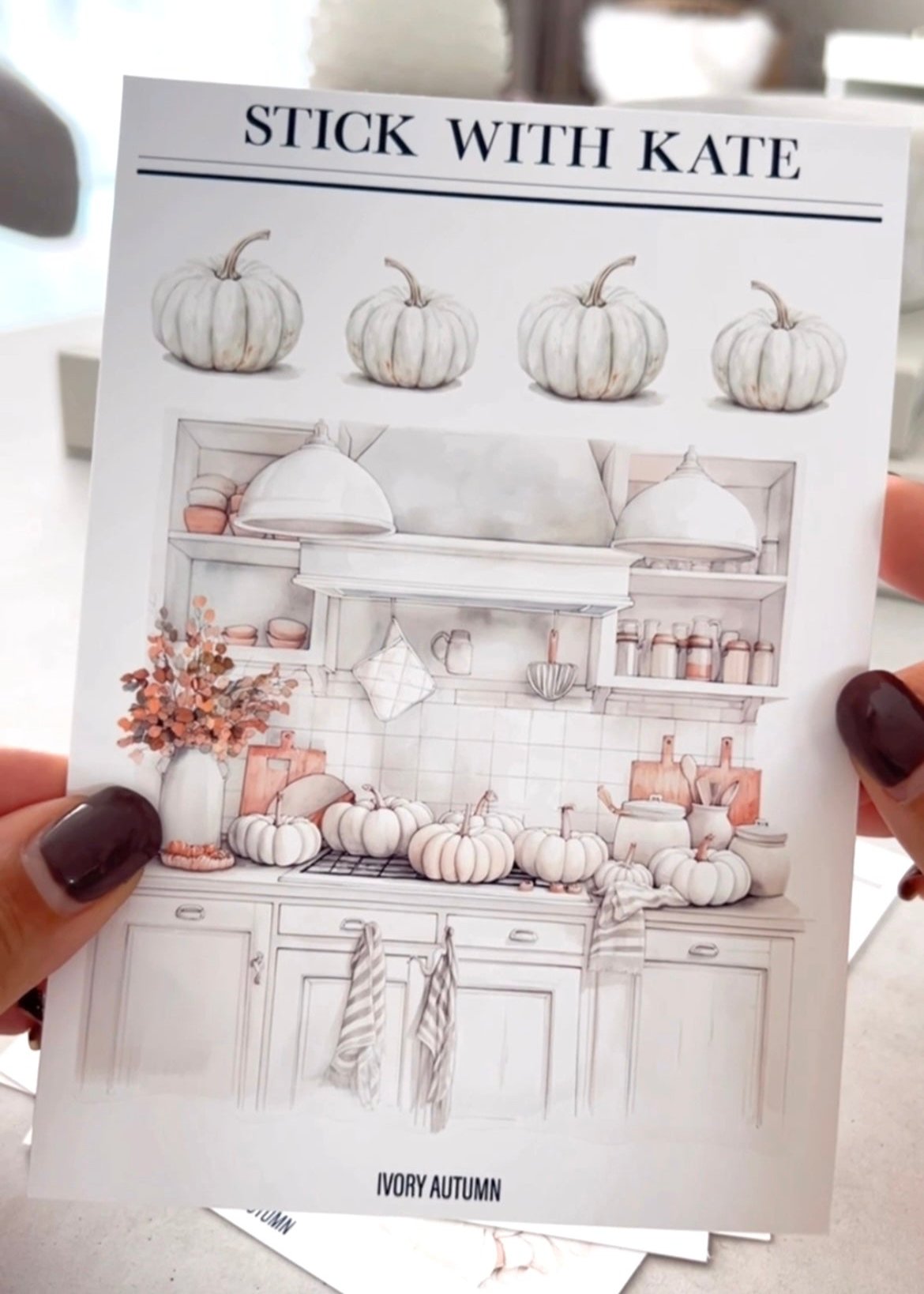Ivory Autumn Coverpage Sticker - Seasonal Scenes