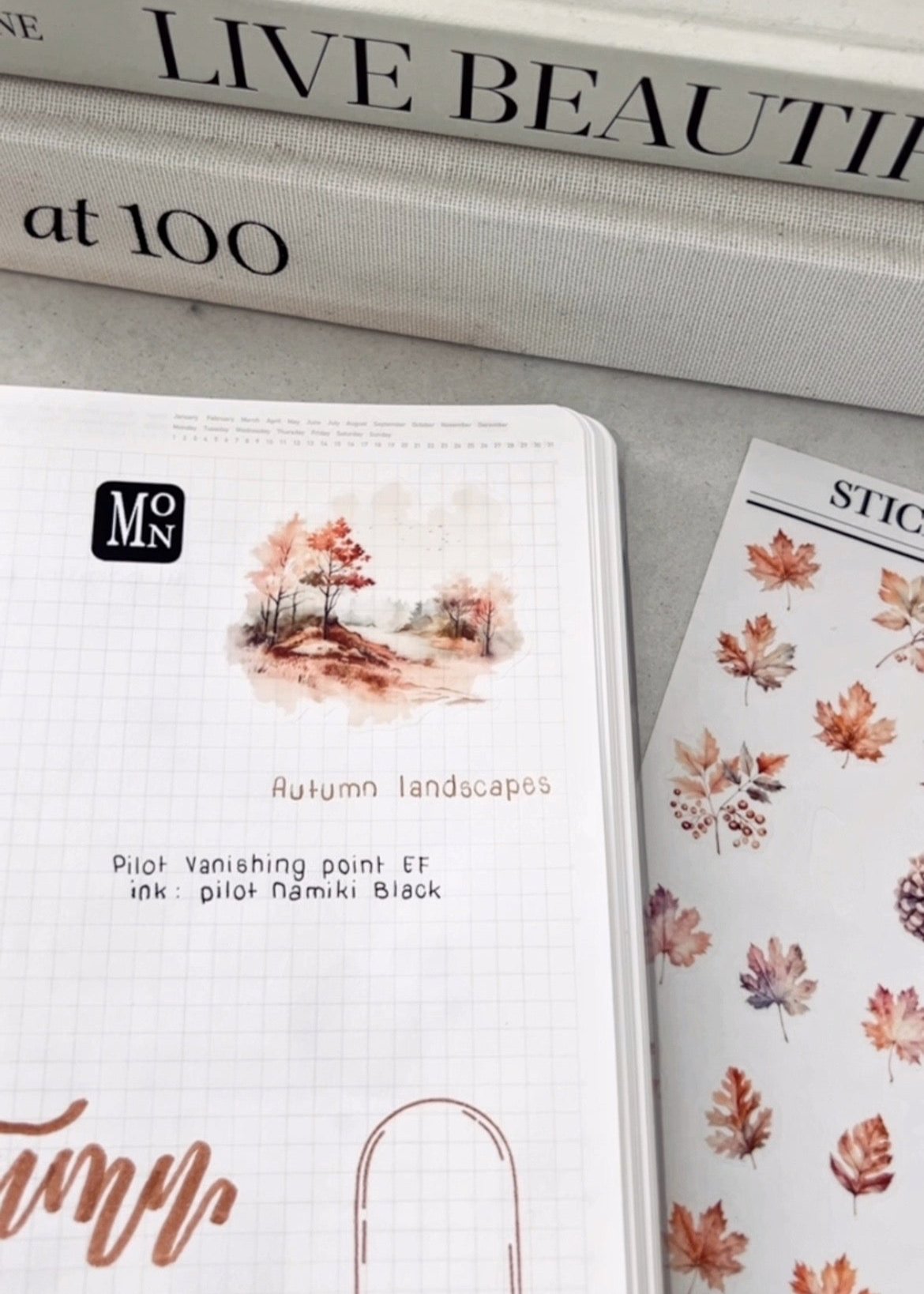 Autumn Landscapes Sticker Sheet - Serene Seasonal Scenes