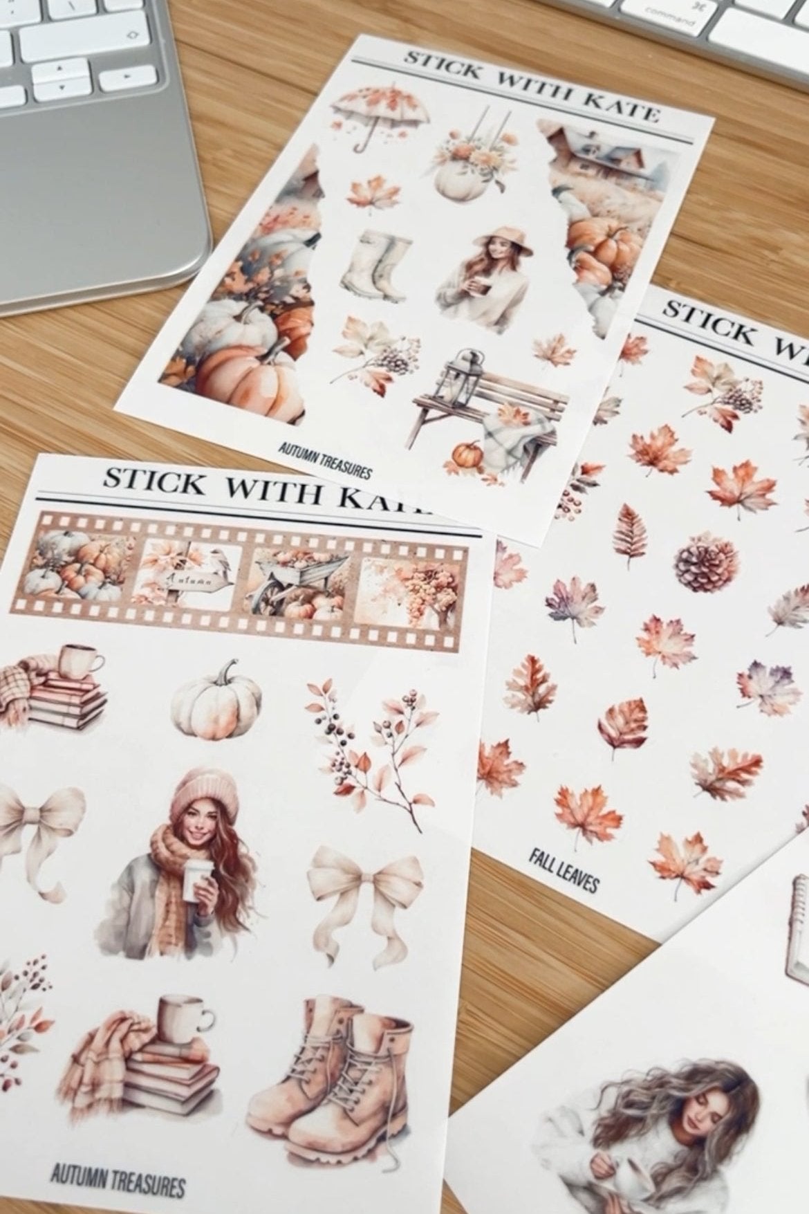 Fall Leaves Sticker Sheet - Embrace the Colors of Autumn