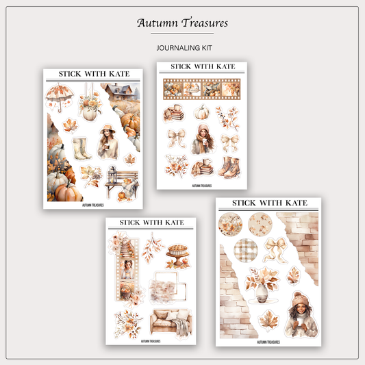 Autumn Treasures Journaling Kit | Set of 4 Sticker Sheets