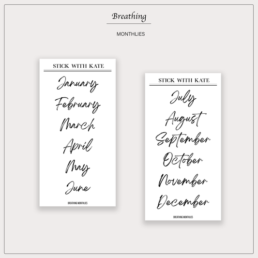 Breathing monthlies - Functional Stickers