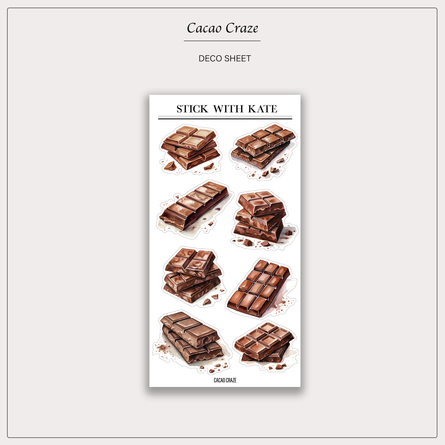 Cacao Craze | Deco Stickers