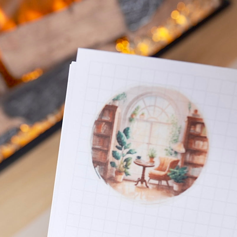 Cozy Reader – Scene 1.0 sticker sheet