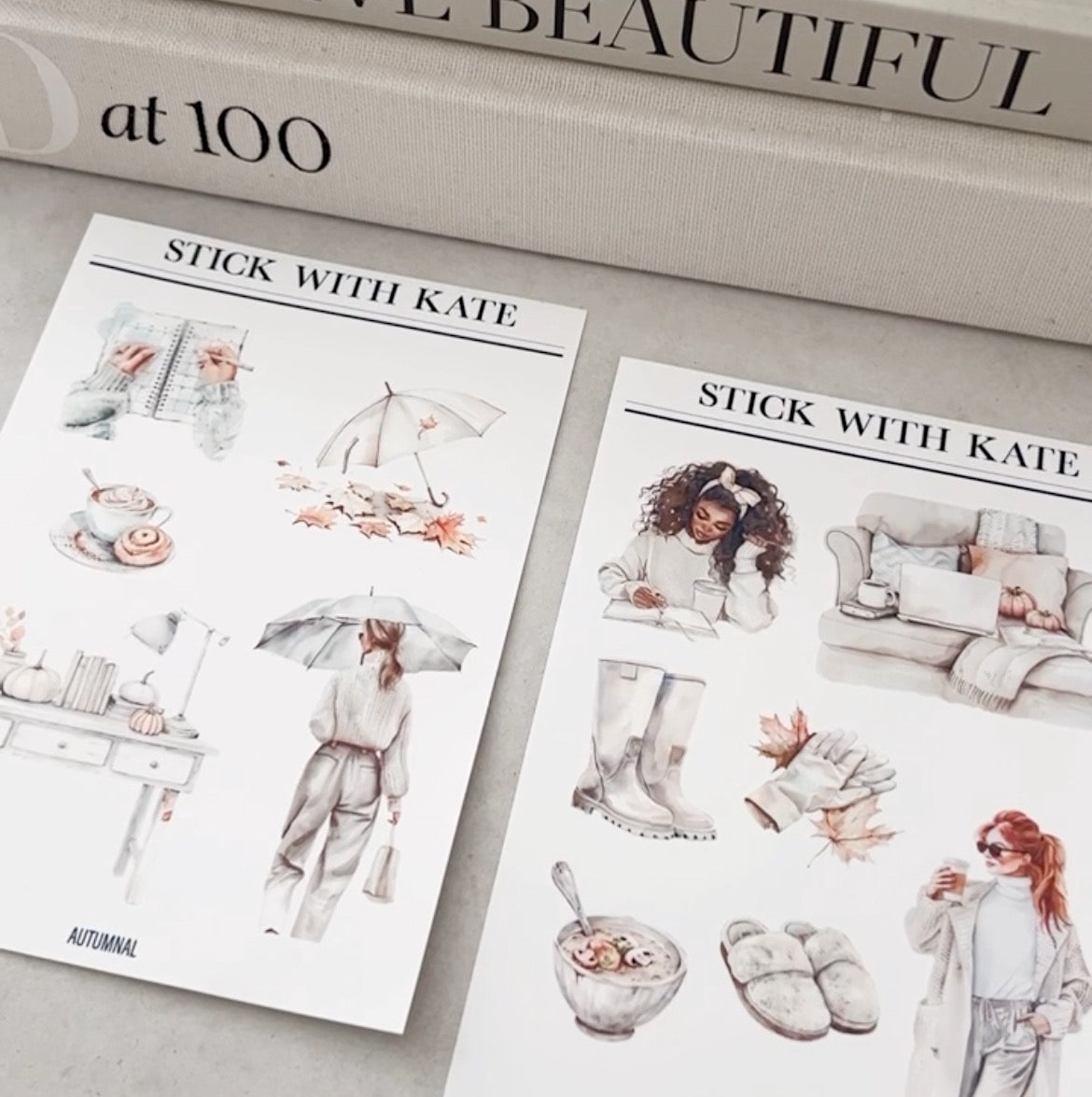 Autumnal Sticker Set | 2 Sheets | Cozy Fall Stickers