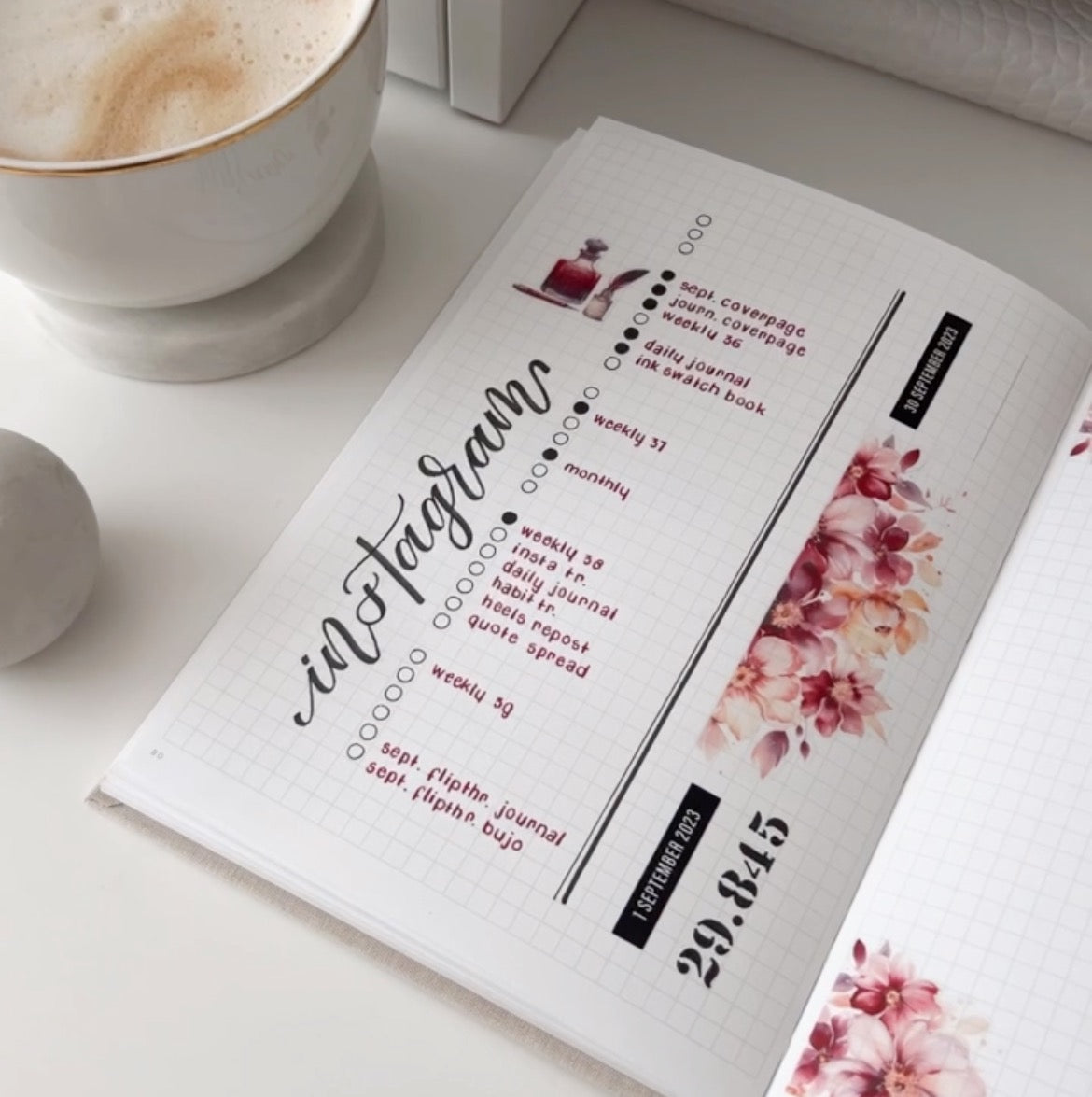 Burgundy Journaling Kit | Set of 6 Sticker Sheets
