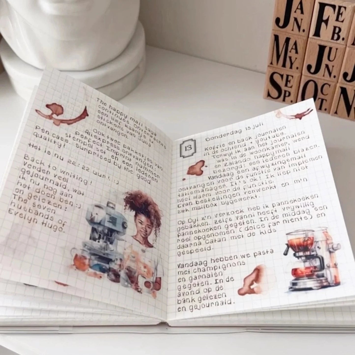 Everyday Coffee Journaling Sticker Kit | Set of 4 Sticker Sheets