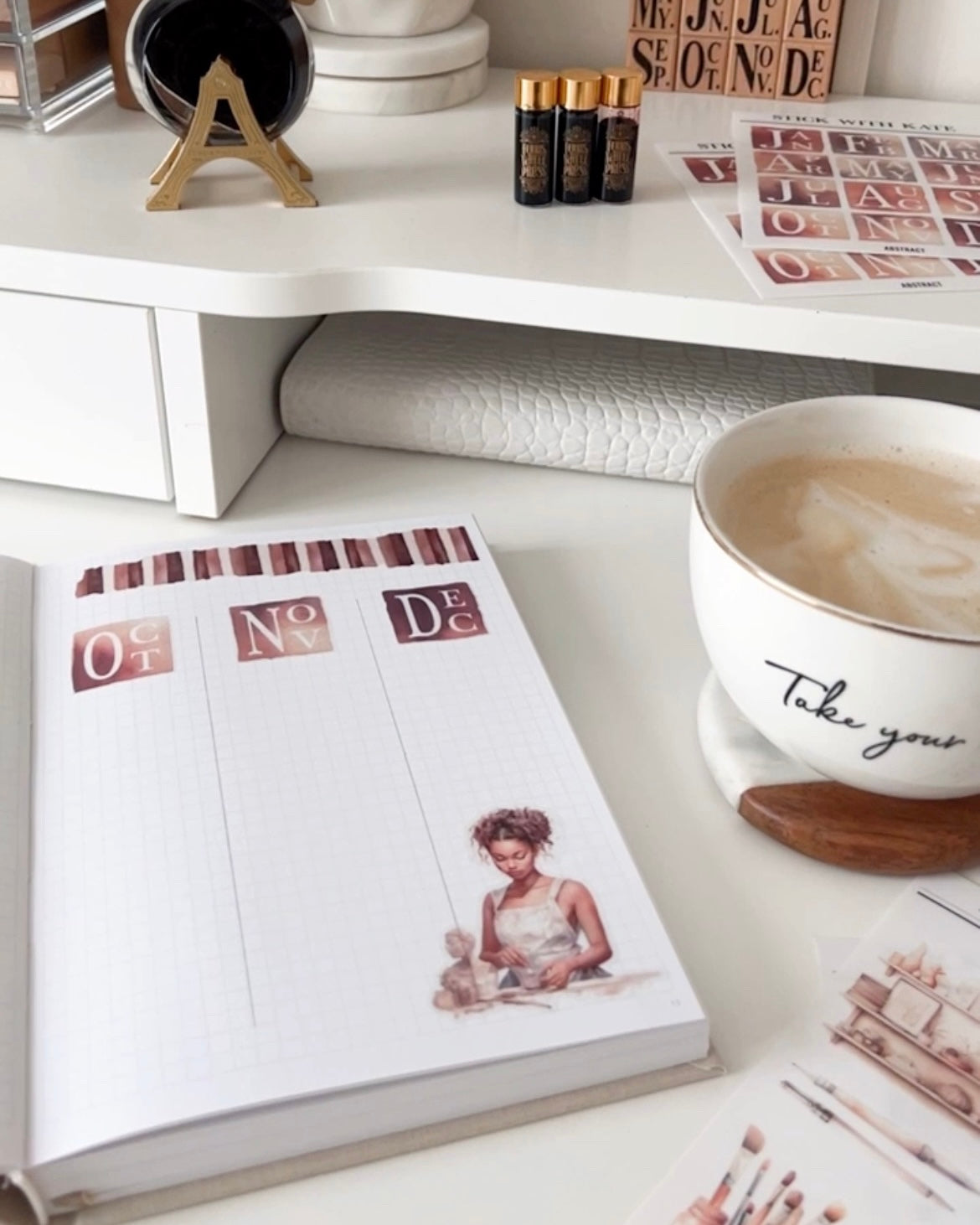 Abstract Journaling Sticker Kit | Set of 4 Sticker Sheets