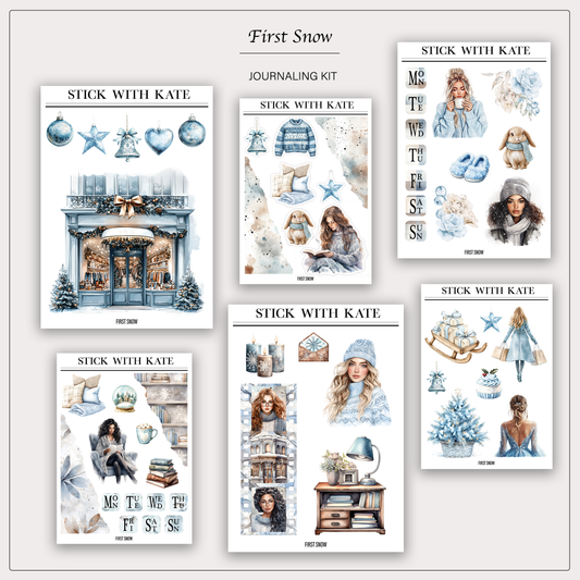 First Snow Journaling Kit | Set of 6 Sticker Sheets