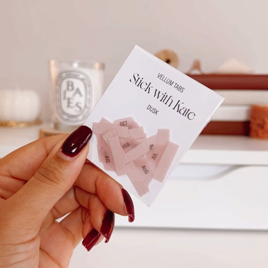 Mini Adhesive Vellum Month Tab Stickers – Elegant Planner Tabs
