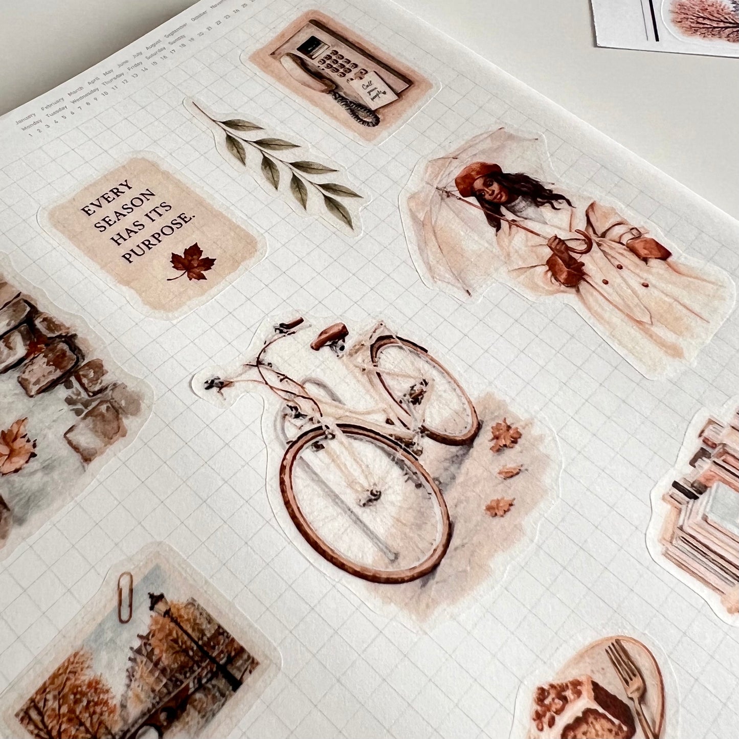 Gentle Autumn Journaling Kit | 4 Sticker Sheets