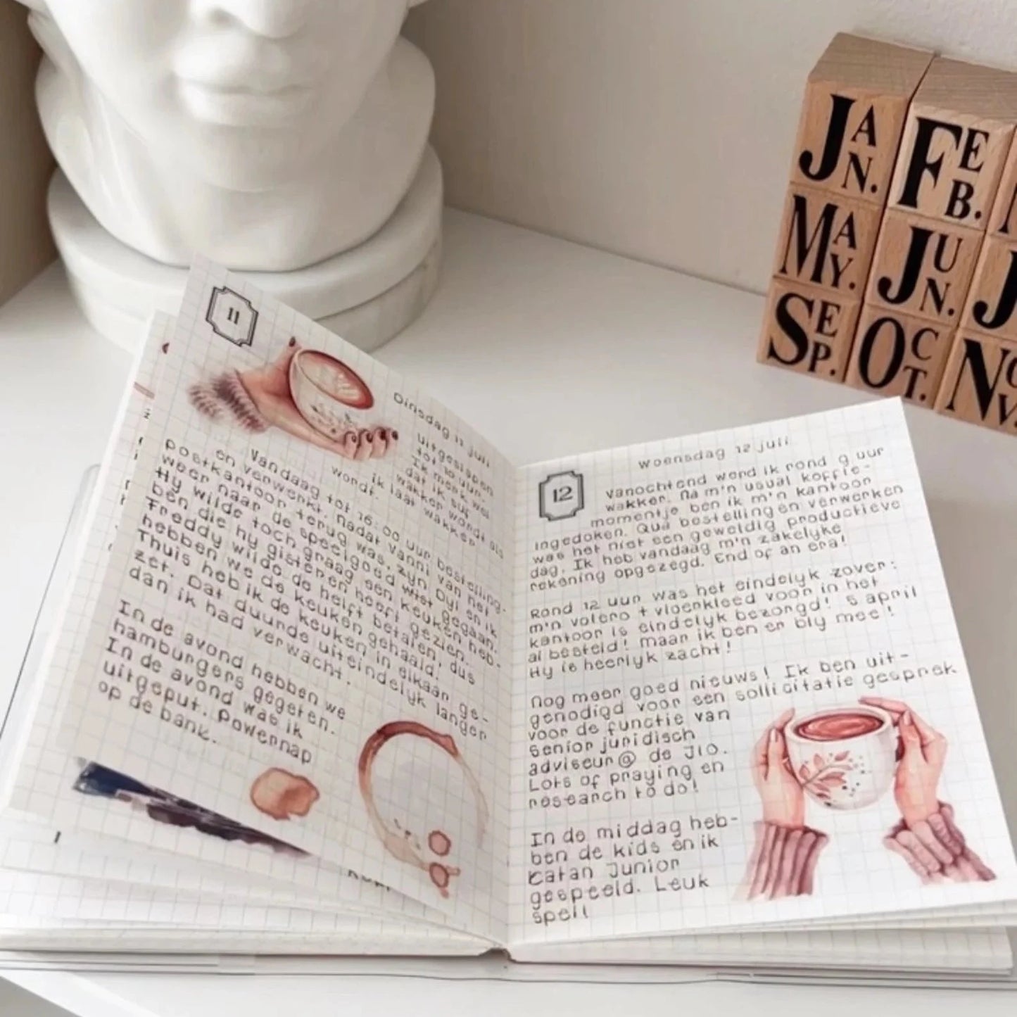 Hand Me a Coffee deco sticker sheet