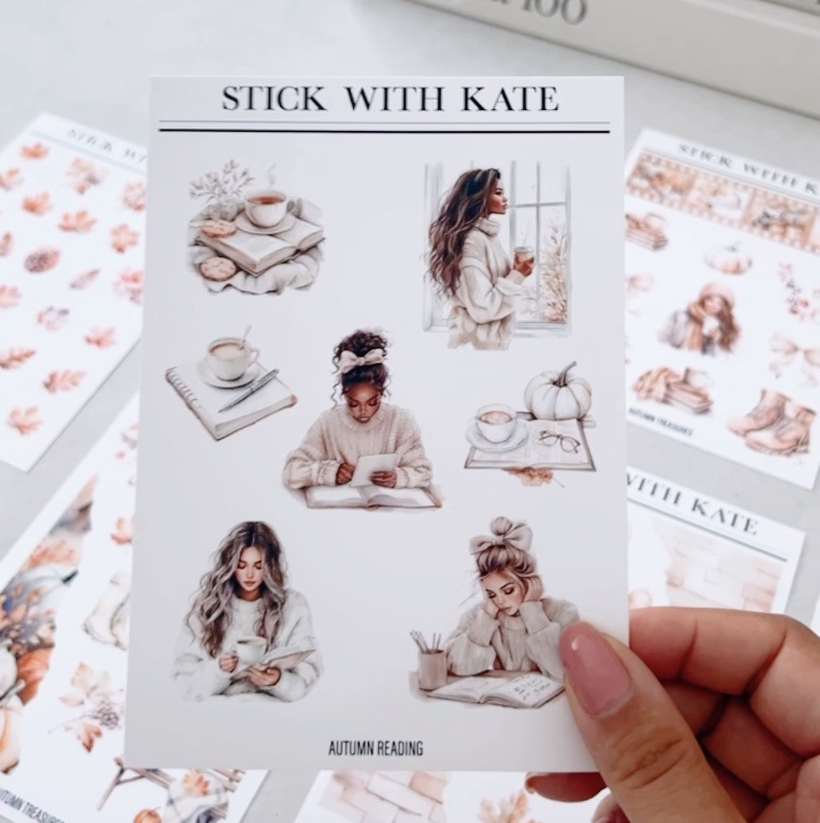 Autumn Reading Sticker Sheet | Cozy Reading Stickers