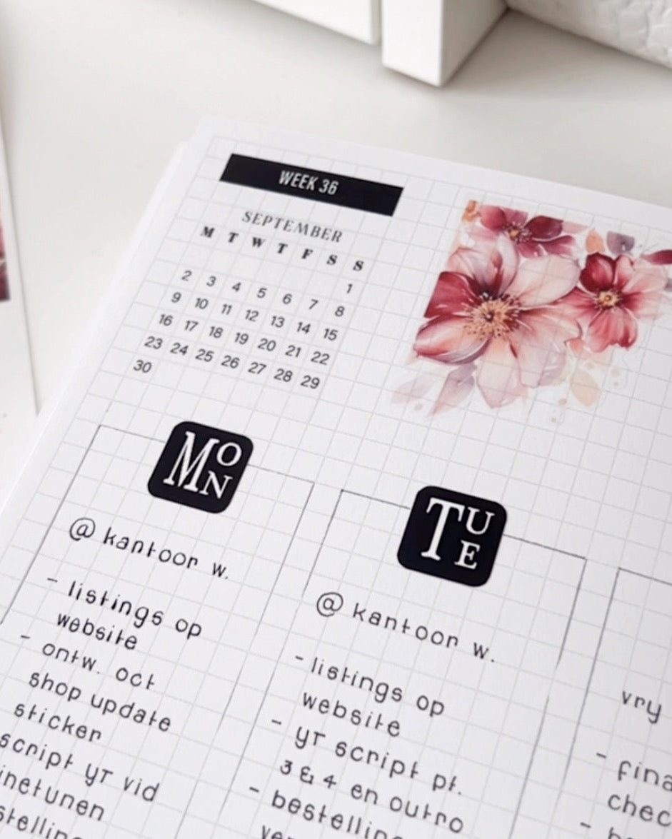 2026 Calendar Sticker Set | 2 Sheets