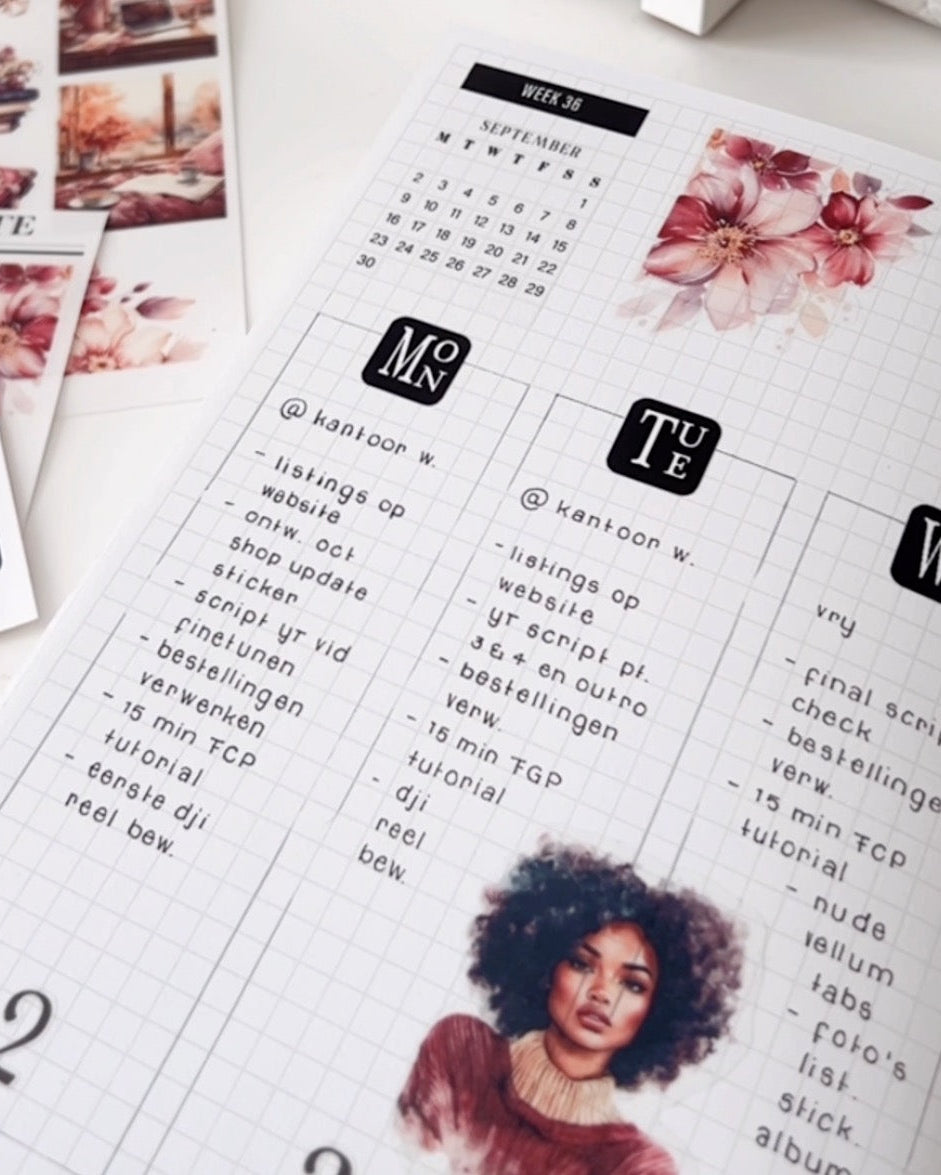 2026 Calendar Sticker Set | 2 Sheets