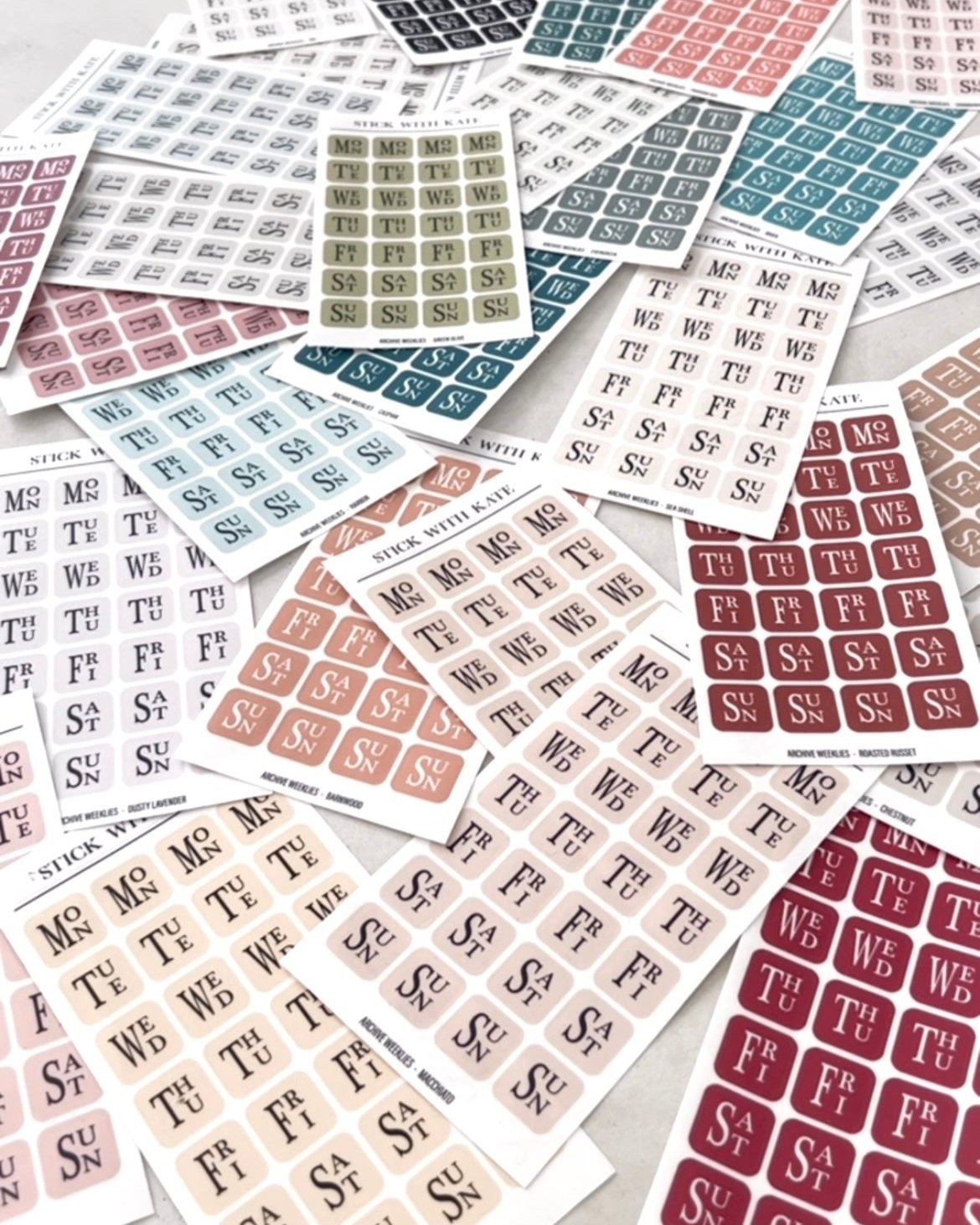 Archive Weeklies - Functional Stickers