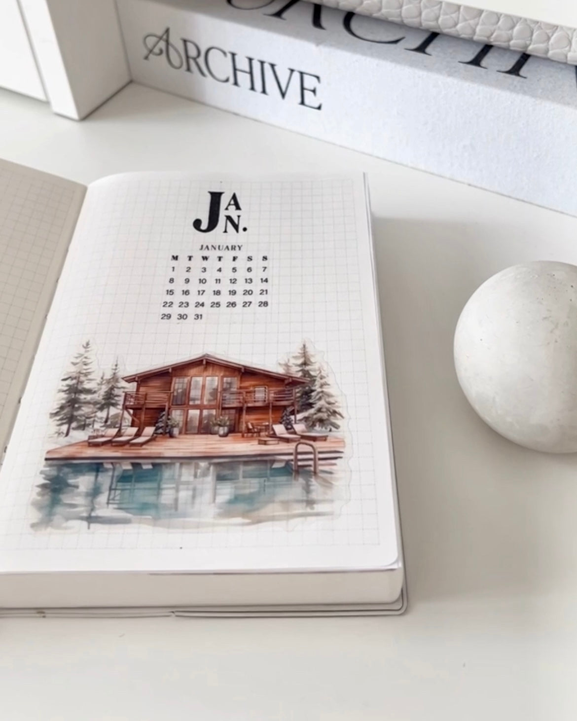 Winter Spa Journaling Kit | Set of 6 Sticker Sheets