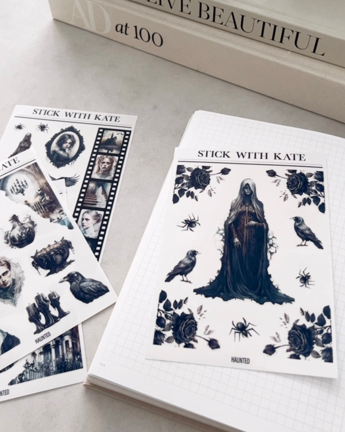 Haunted Journaling Kit | Set of 4 Sticker Sheets
