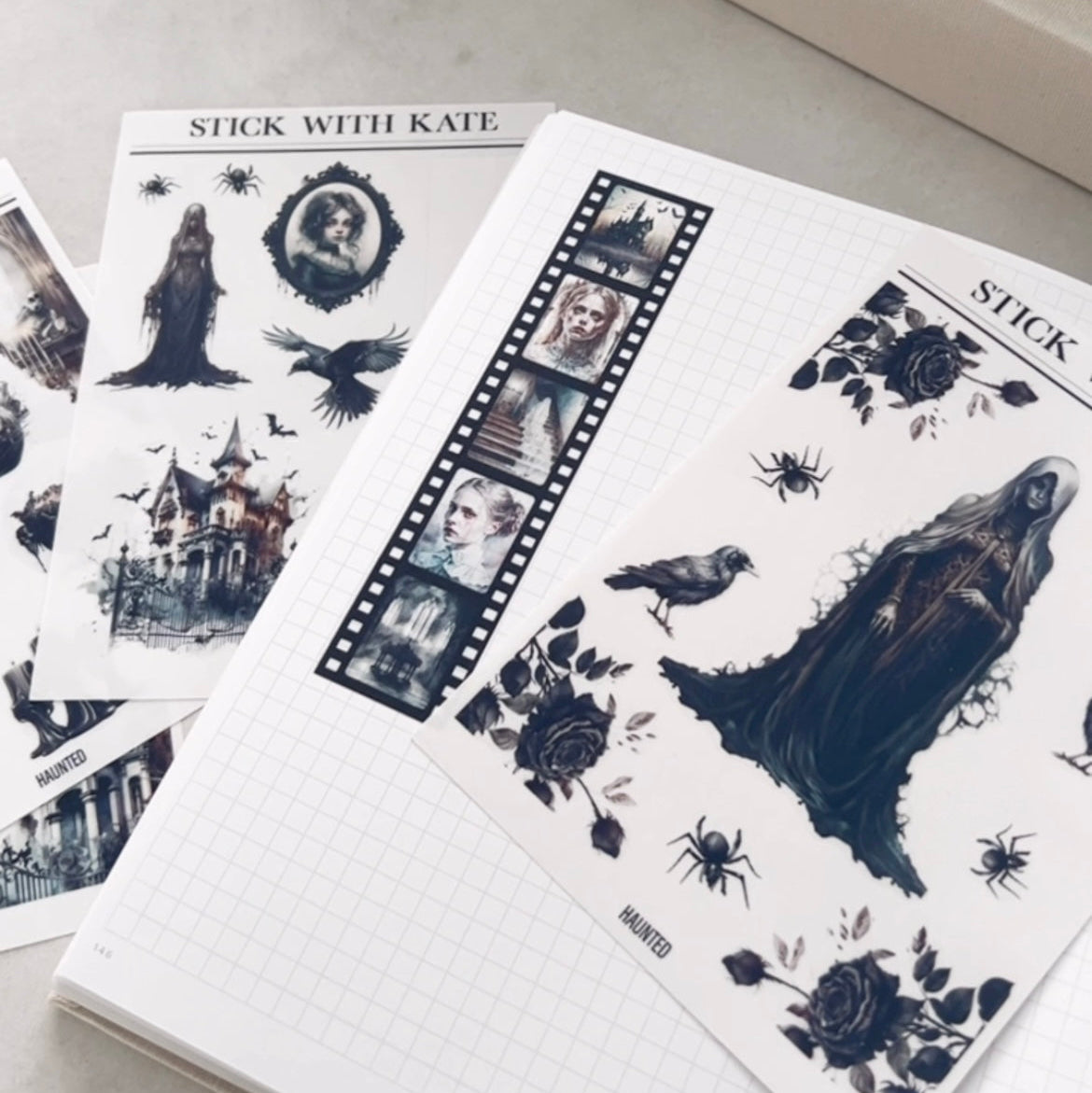 Haunted Journaling Kit | Set of 4 Sticker Sheets