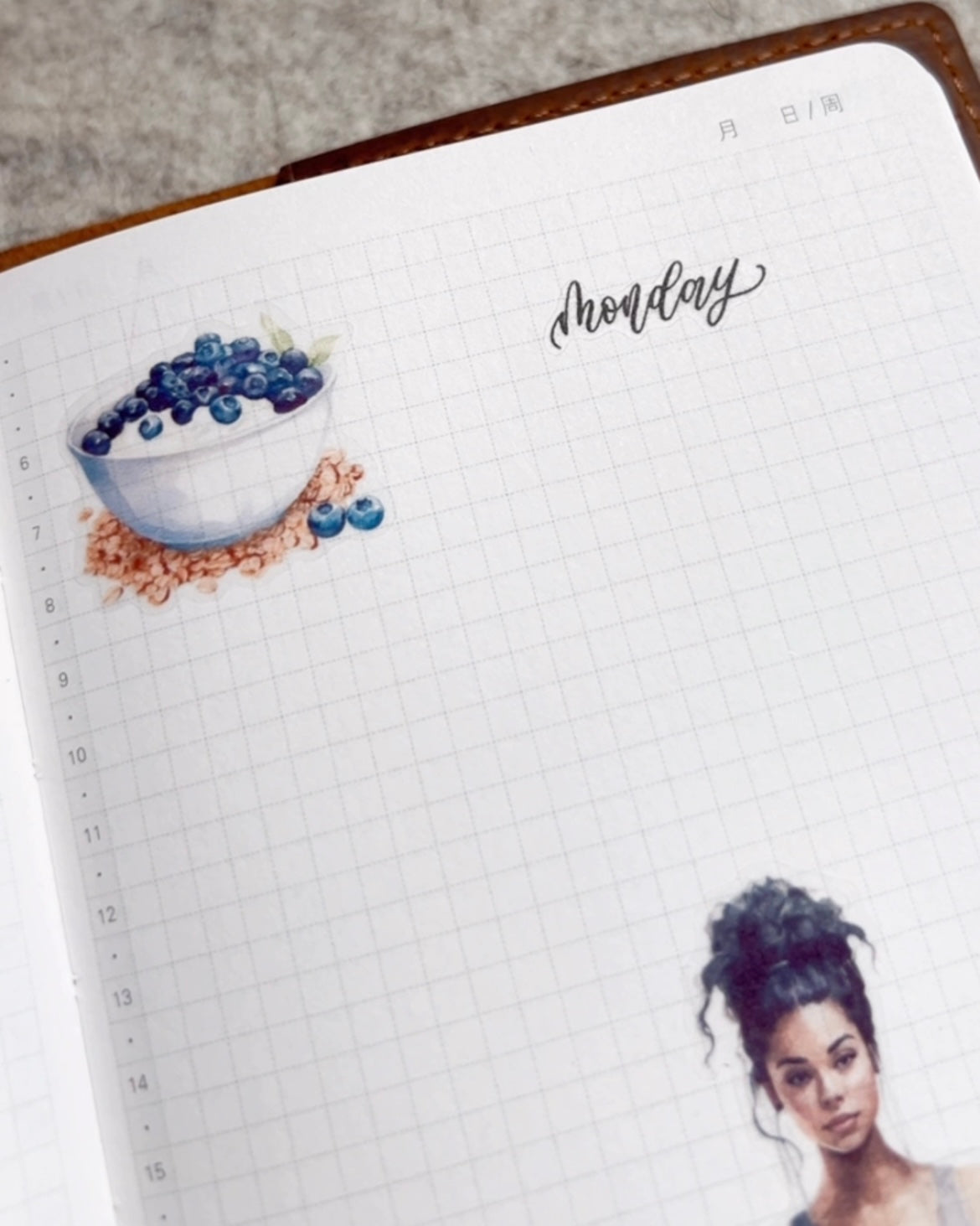 Calligraphy Weekdays - Functional Stickers