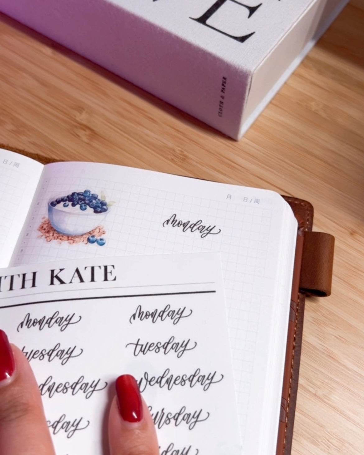 Calligraphy Weekdays - Functional Stickers