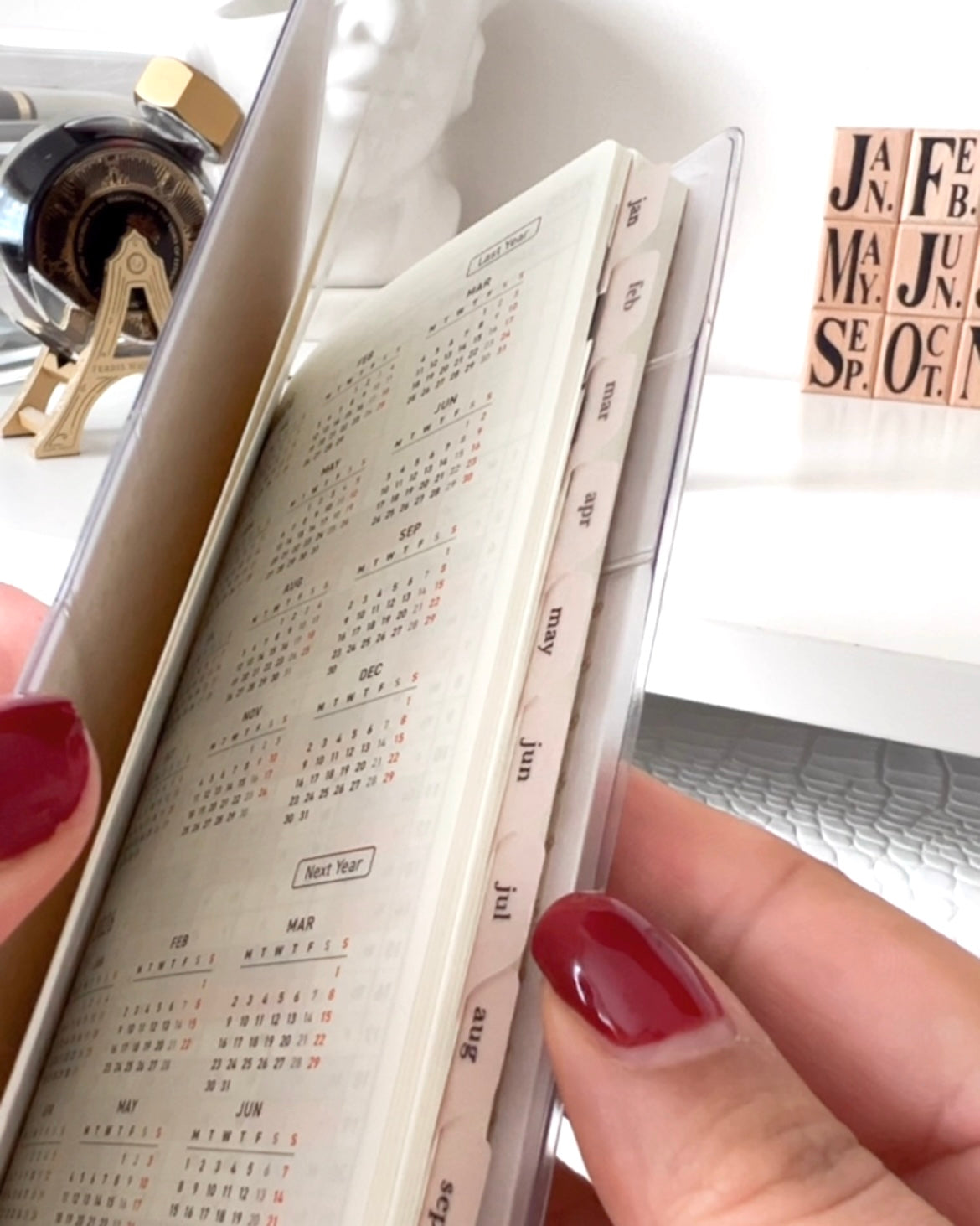 Mini Adhesive Vellum Month Tab Stickers – Elegant Planner Tabs