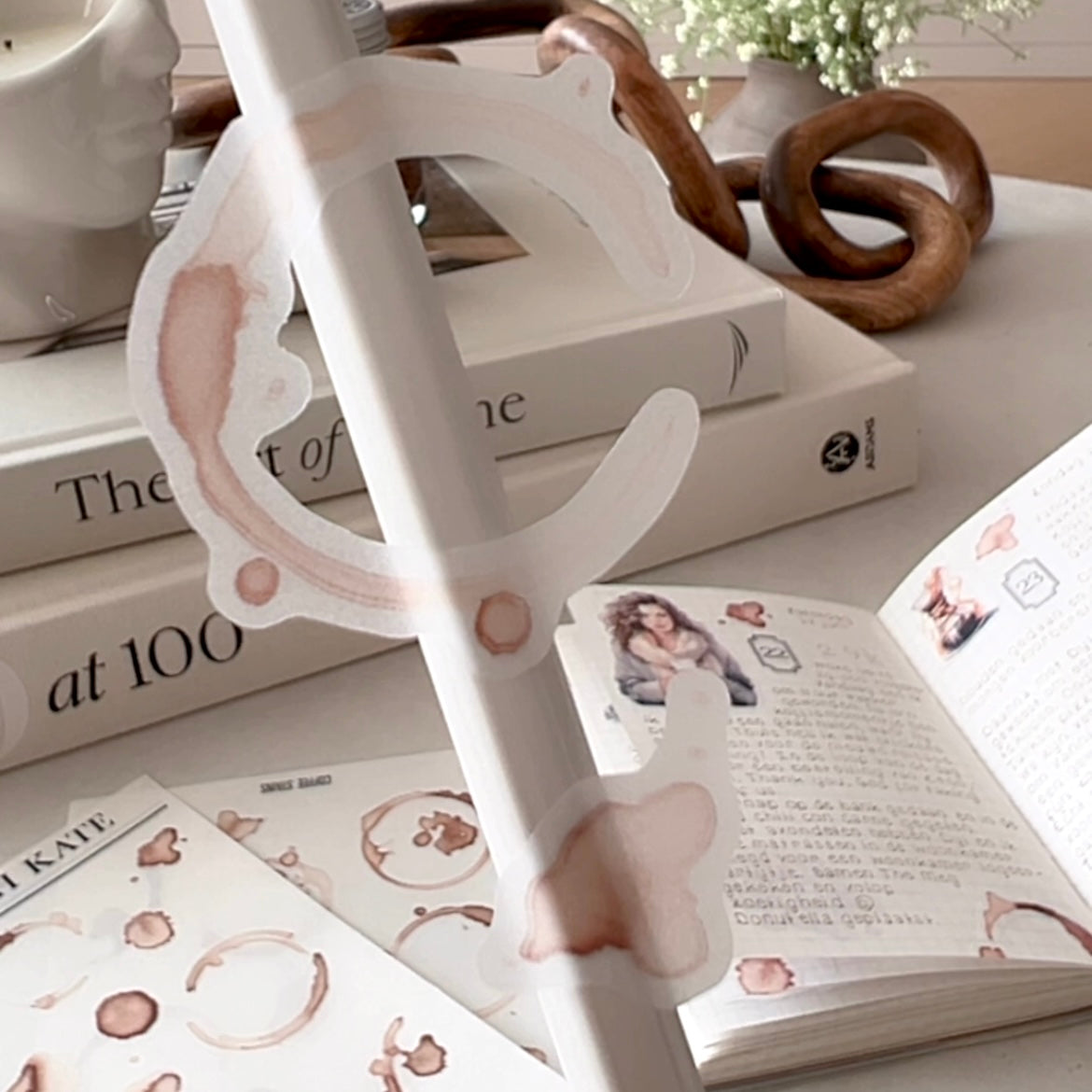 Coffee Stains Sticker Set | 2 Sheets | Deco Stickers