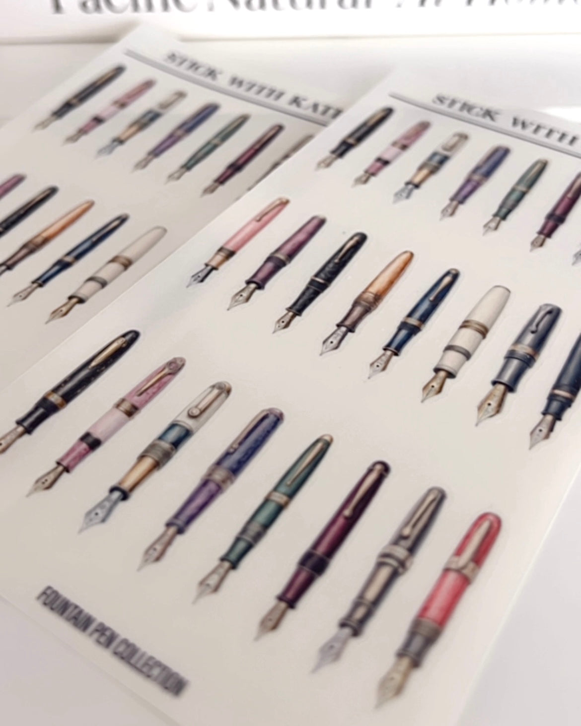 Fountain Pen Collection | Planner Stickers