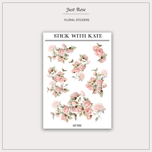 Just Rose - Elegant Botanicals | Planner Stickers