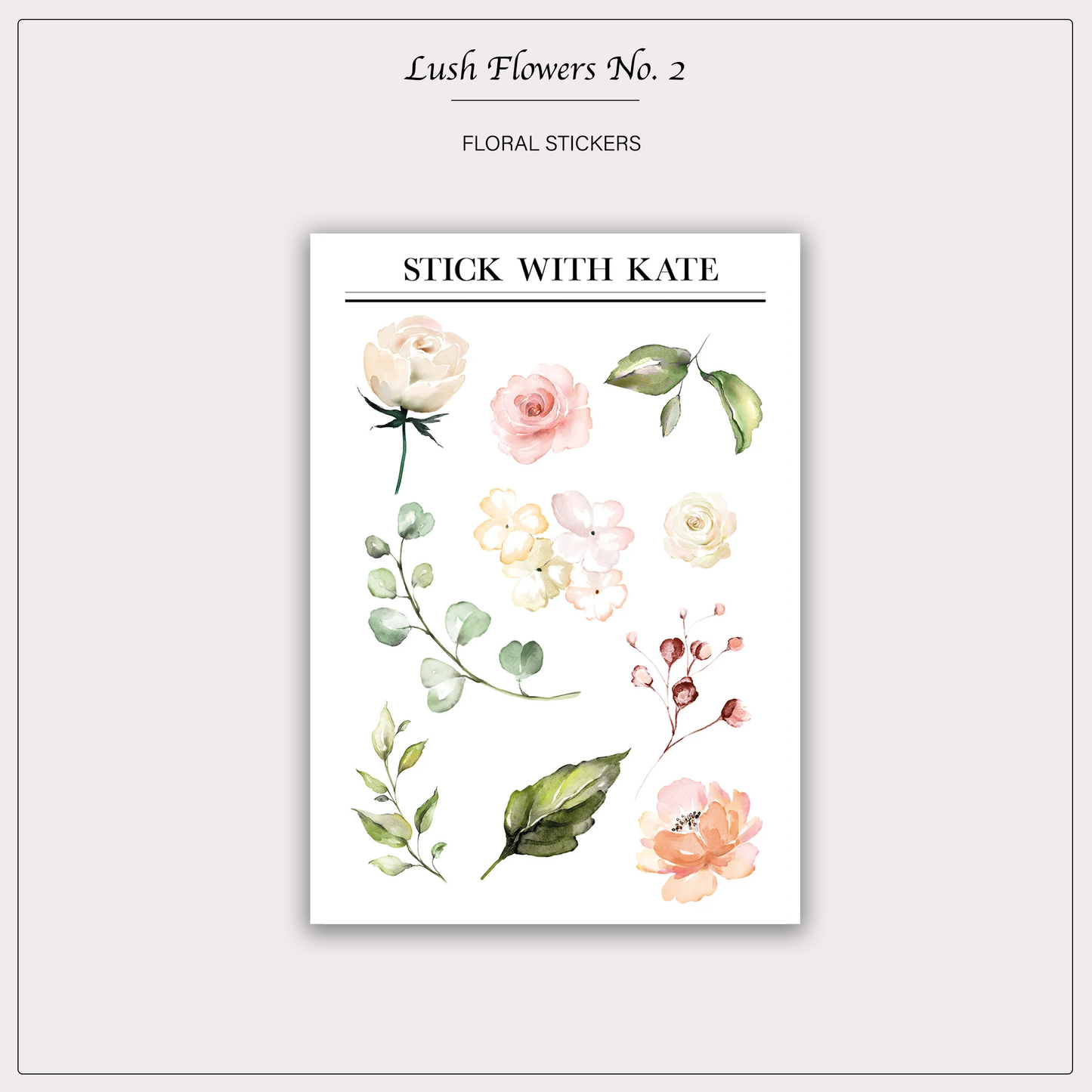 Lush Flowers No. 2 Sticker Sheet