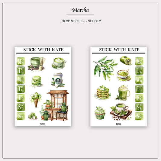 Matcha Sticker Set | 2 Sheets