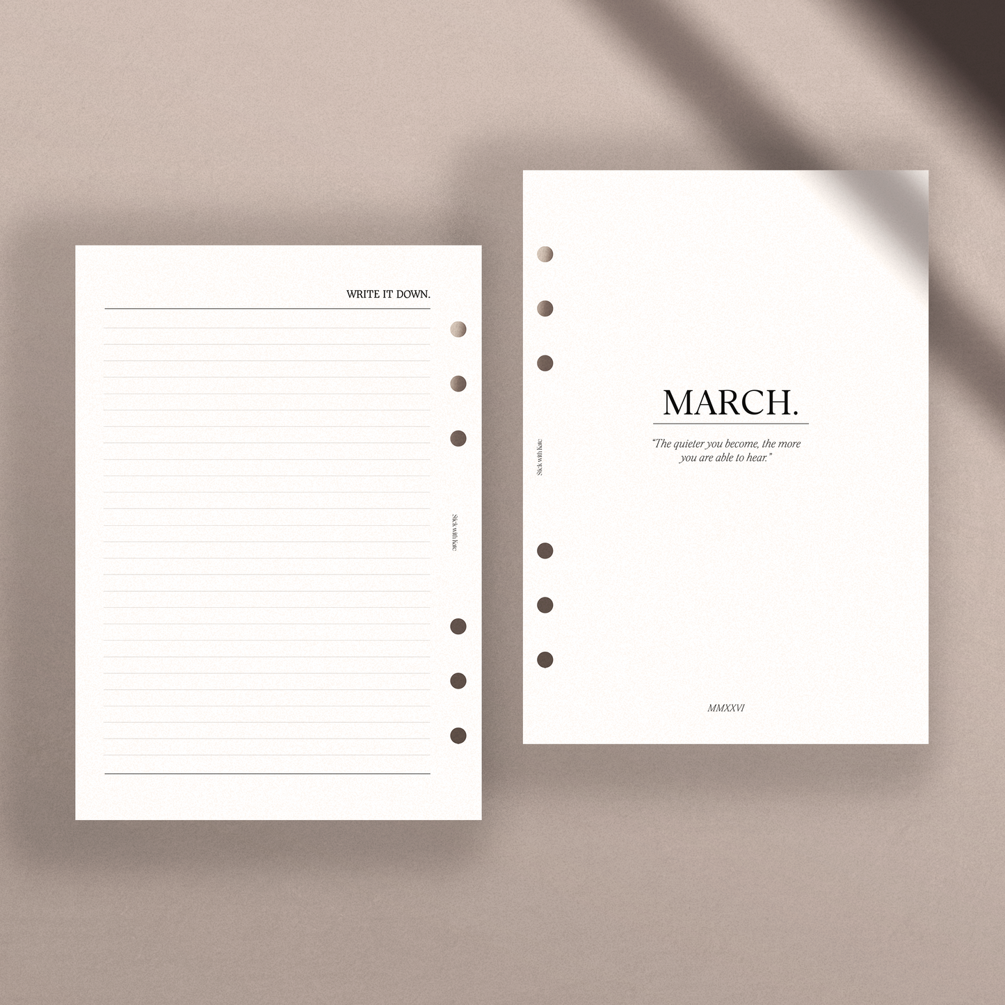 2026 Dated Monthly Planner Inserts
