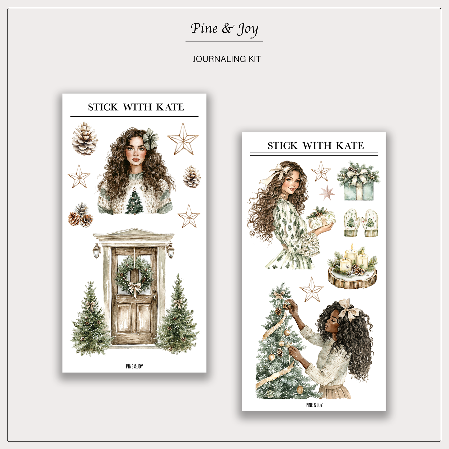 Pine & Joy Journaling Kit | Set of 4 Sticker Sheets