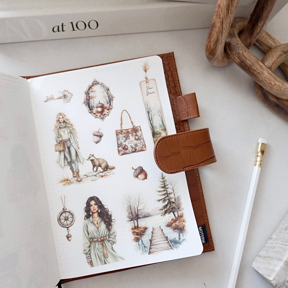 Quiet Wanderlust Journaling Sticker Kit - 6pc sticker set
