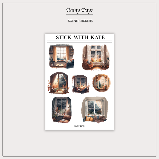 Rainy Days - Serene Scene Stickers