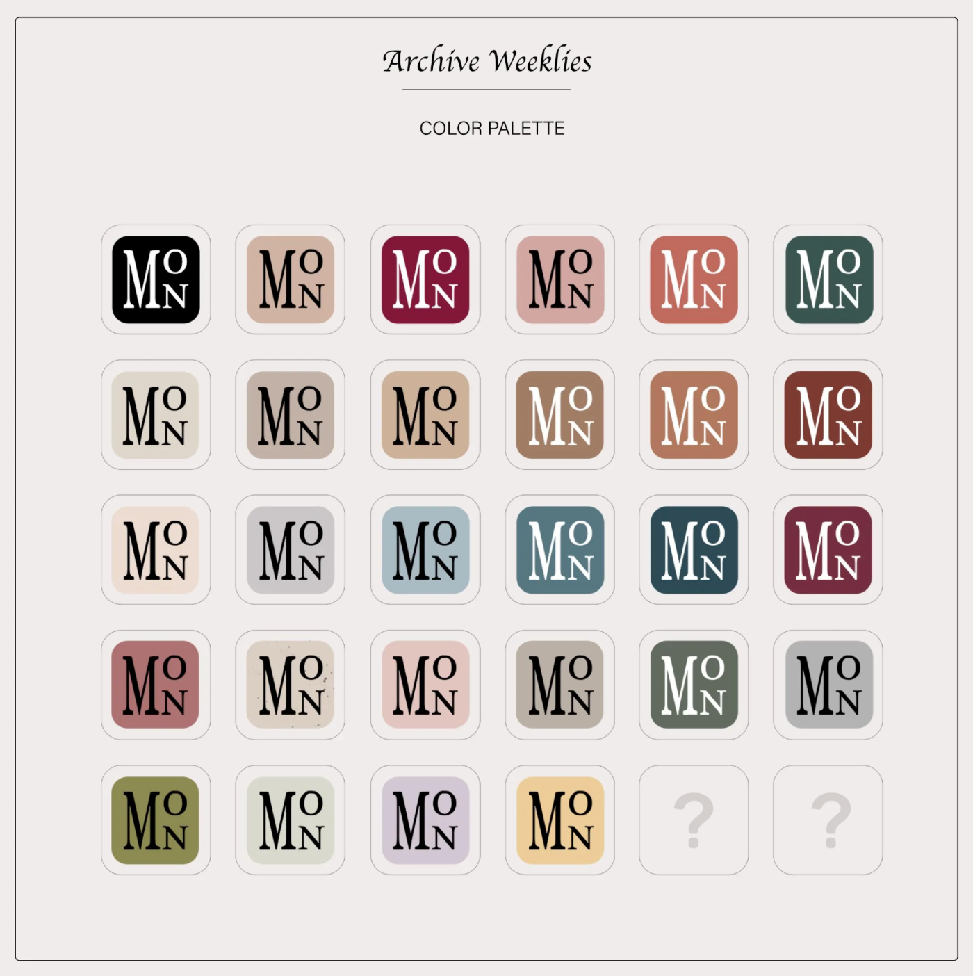 Archive Weeklies - Functional Stickers