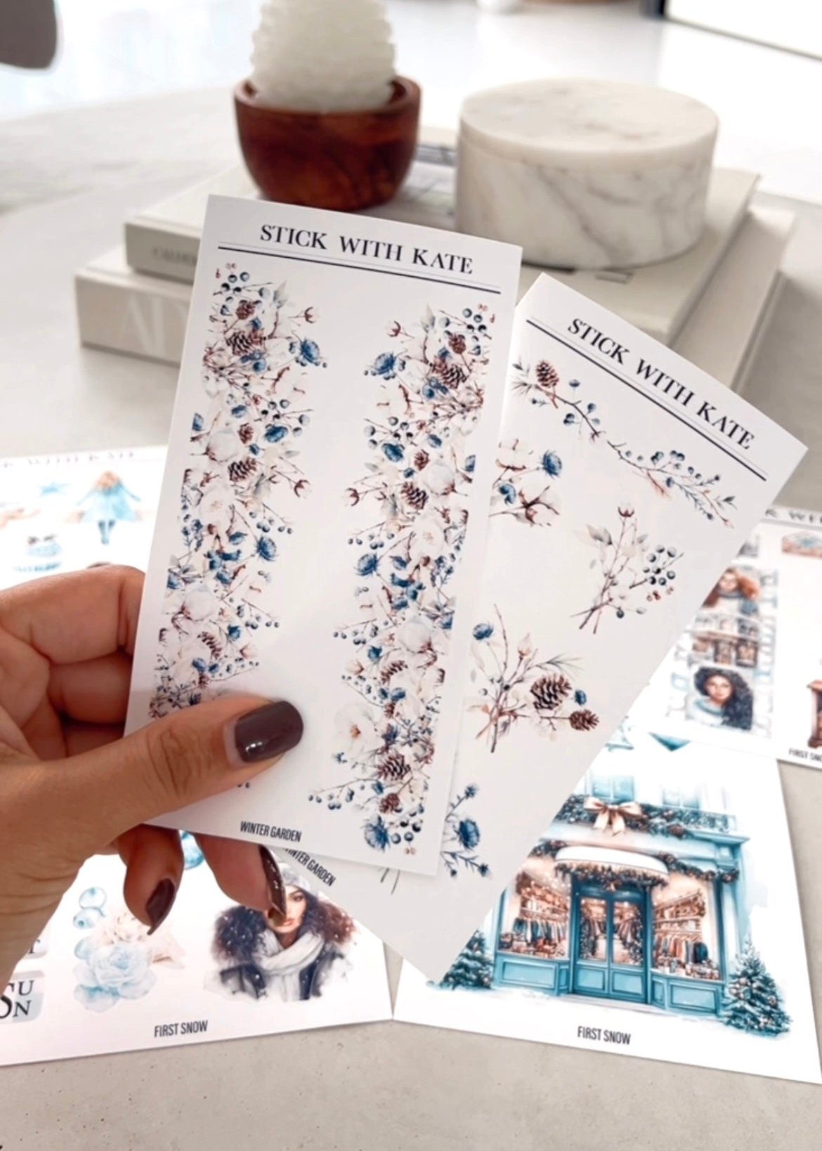 Winter Garden - Winter Floral Stickers | Set of 2