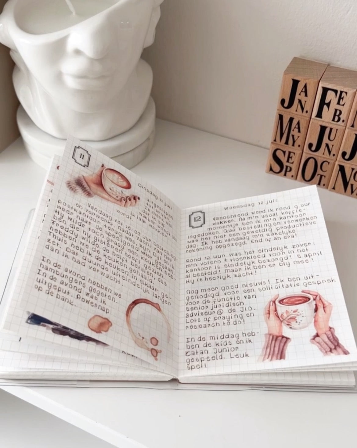 Coffee Stains Sticker Set | 2 Sheets | Deco Stickers