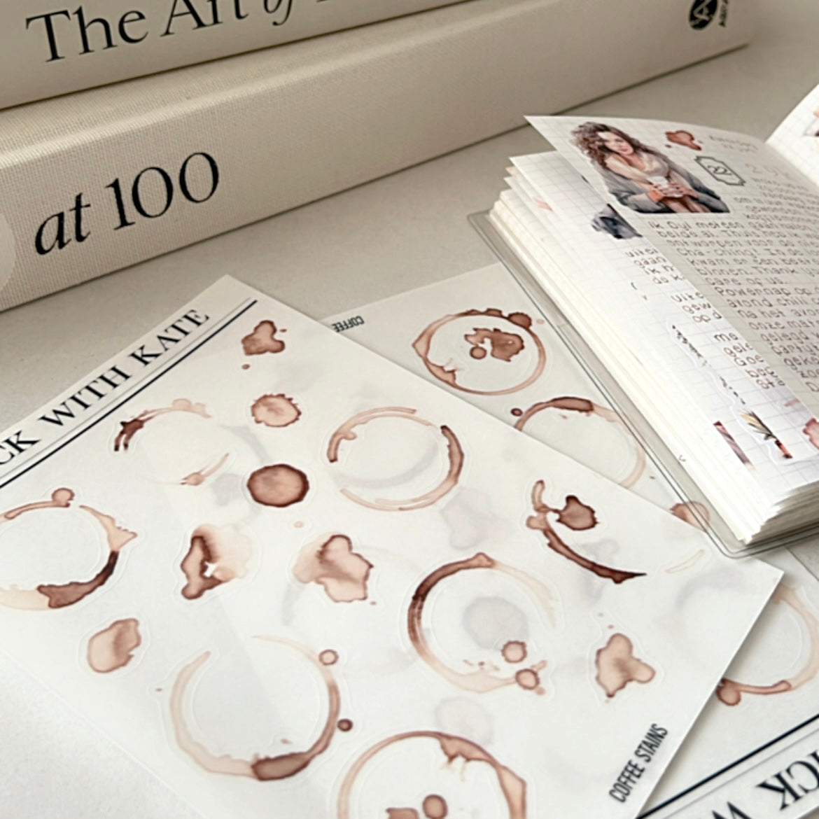 Coffee Stains Sticker Set | 2 Sheets | Deco Stickers