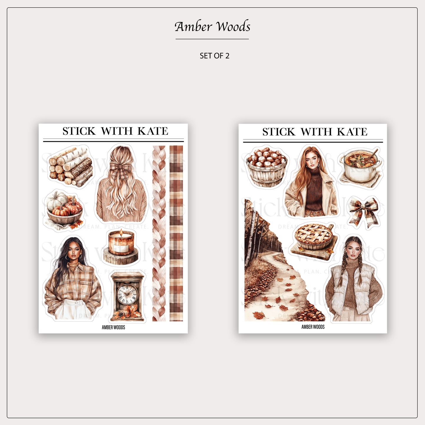 Amber Woods | Sticker Set | Set of 2