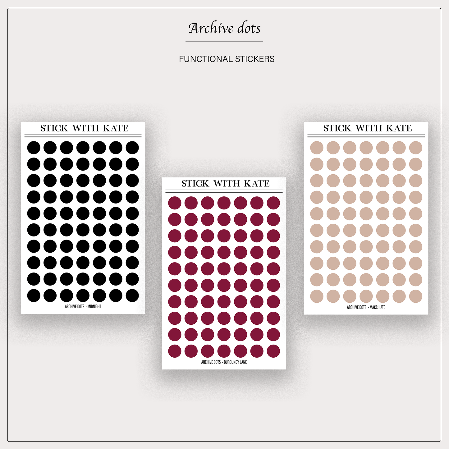 Archive Dots - Functional Stickers