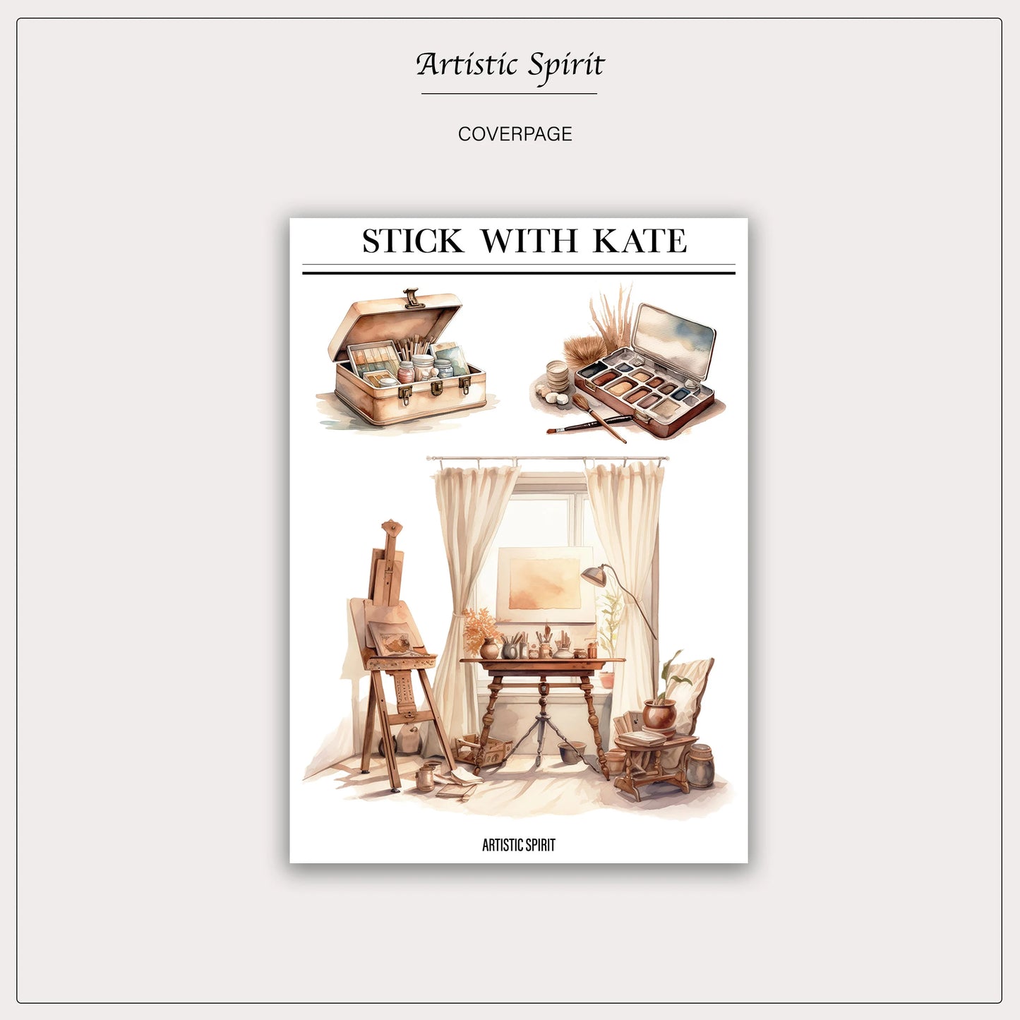 Artistic Spirit Coverpage | sticker sheet