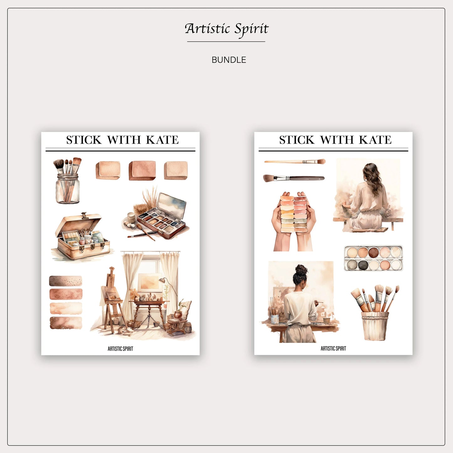 Artistic Spirit sticker set | 2pc set