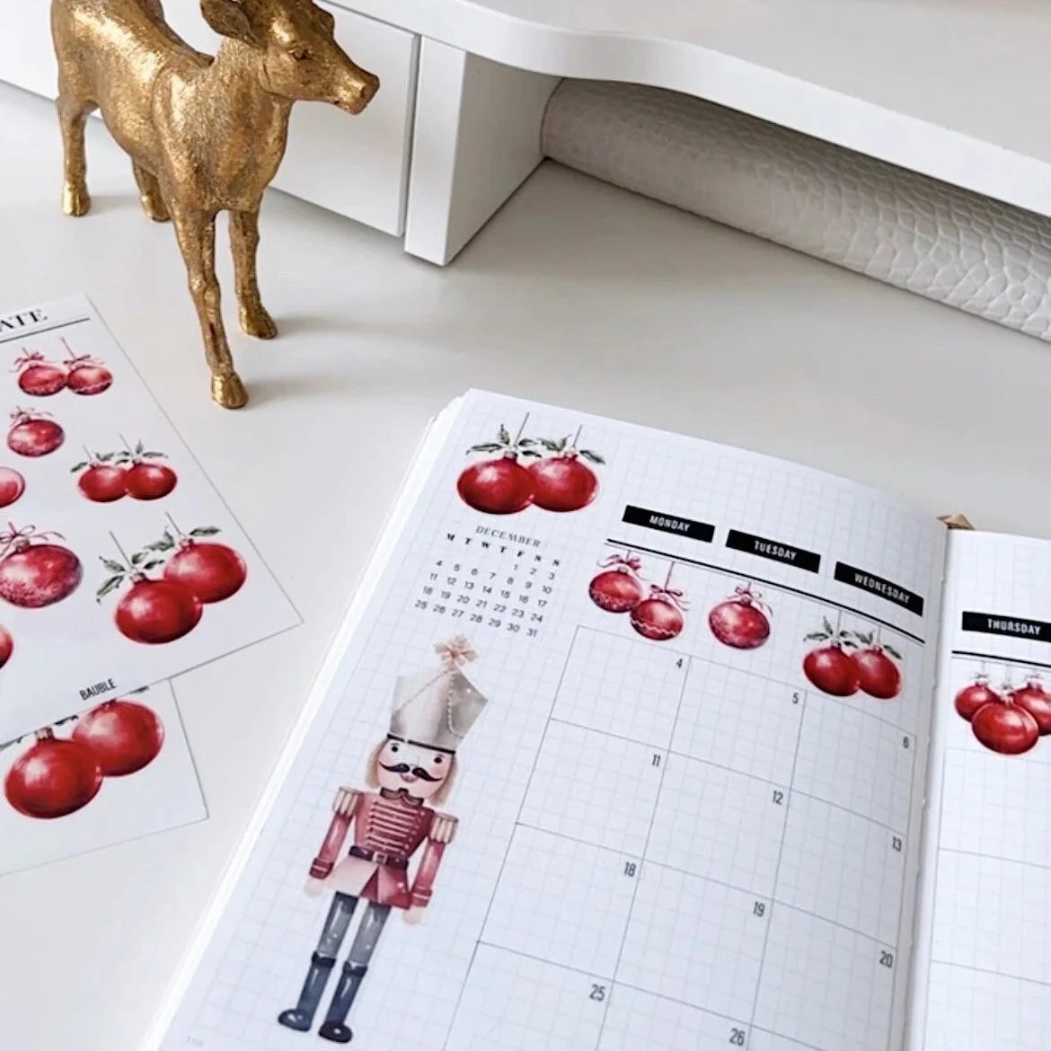 Bauble Red - Sticker Sheet