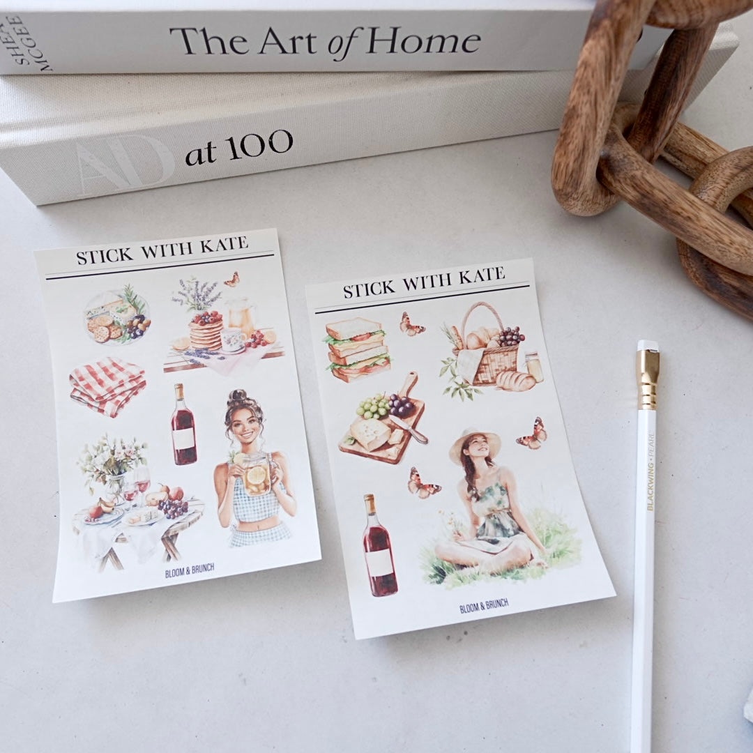 Bloom & Brunch – 2pc sticker set