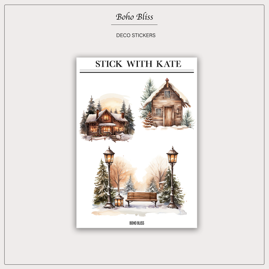 Boho Bliss – Winter Scenes Stickers