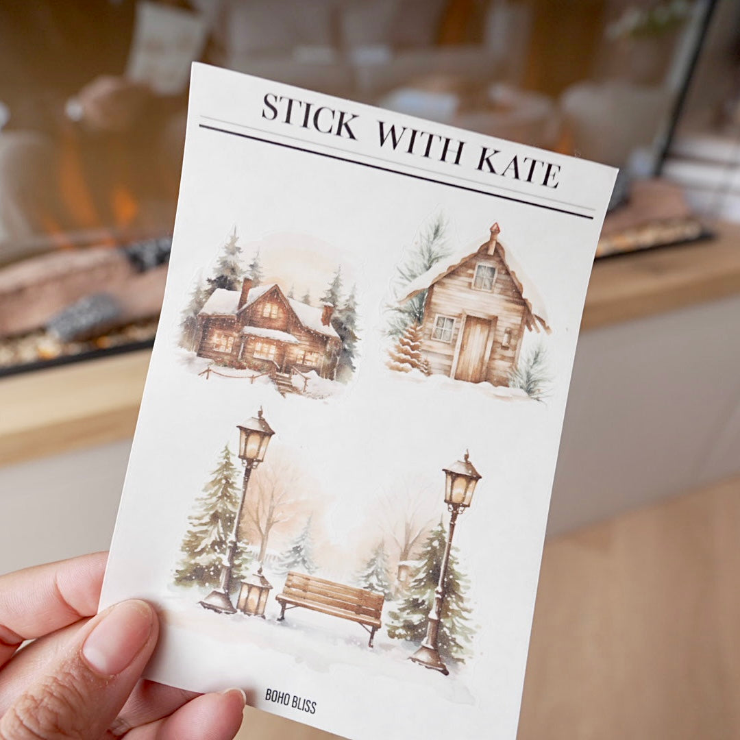 Boho Bliss – Winter Scenes Stickers